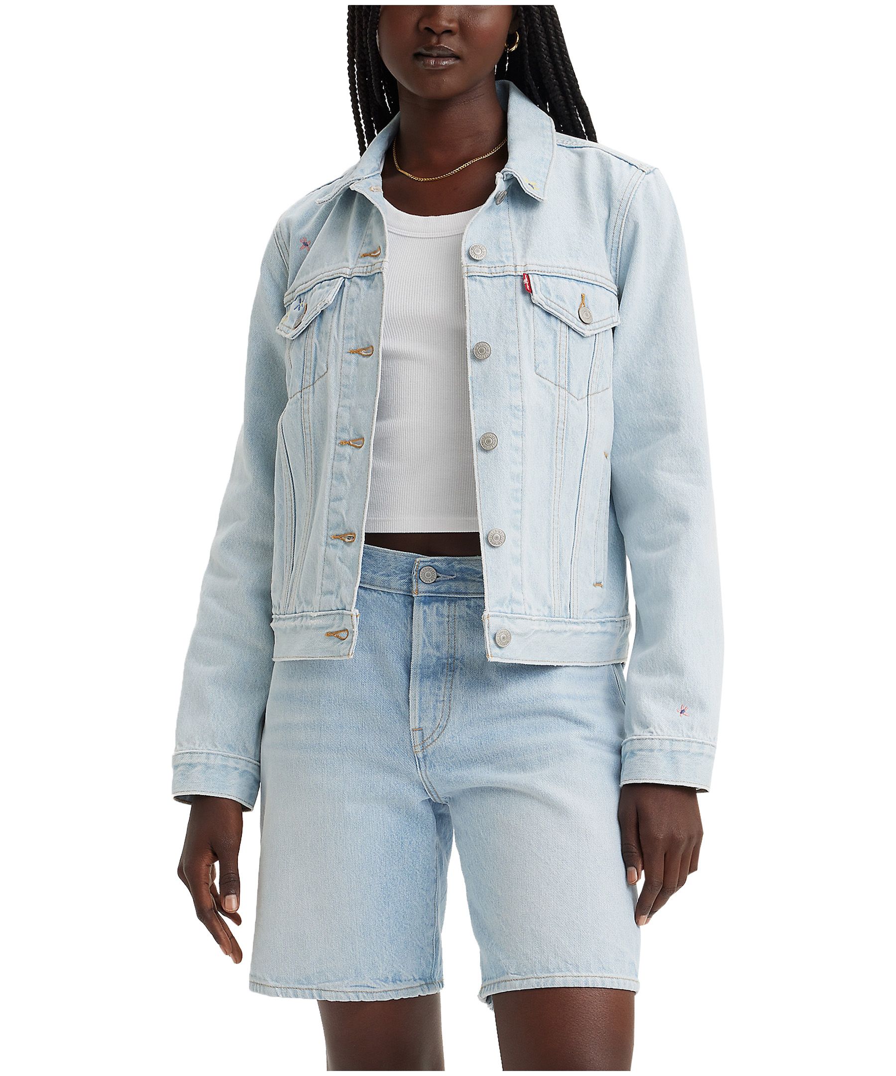 White levi jacket store womens