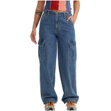 Levi's Women's '94 Baggy Mid Rise Vintage Fit Straight Leg Cargo Jeans Front_Flat