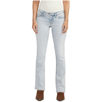 Silver Women's Tuesday Low Rise Slim Fit Boot Cut Jeans Front_Flat