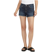 Silver Women's Suki Mid Rise Curvy Fit Shorts Front_Flat