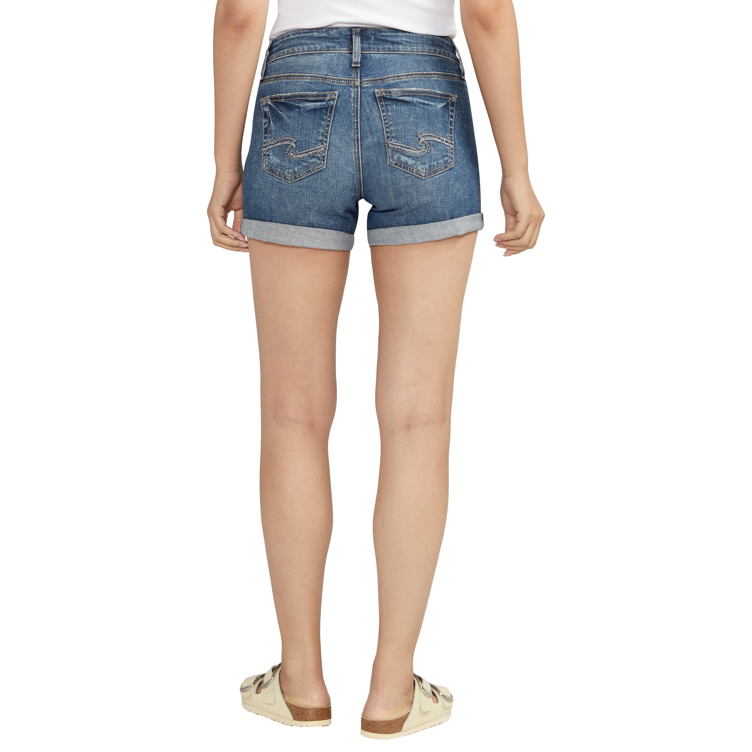 Short à taille mi-basse qui épouse les courbes pour femmes, Suki, Silver