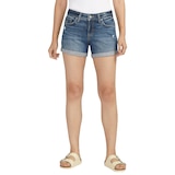 Silver Women's Suki Mid Rise Curvy Fit Shorts Front_Flat