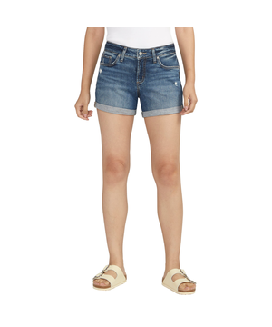 Silver Women's Suki Mid Rise Curvy Fit Shorts