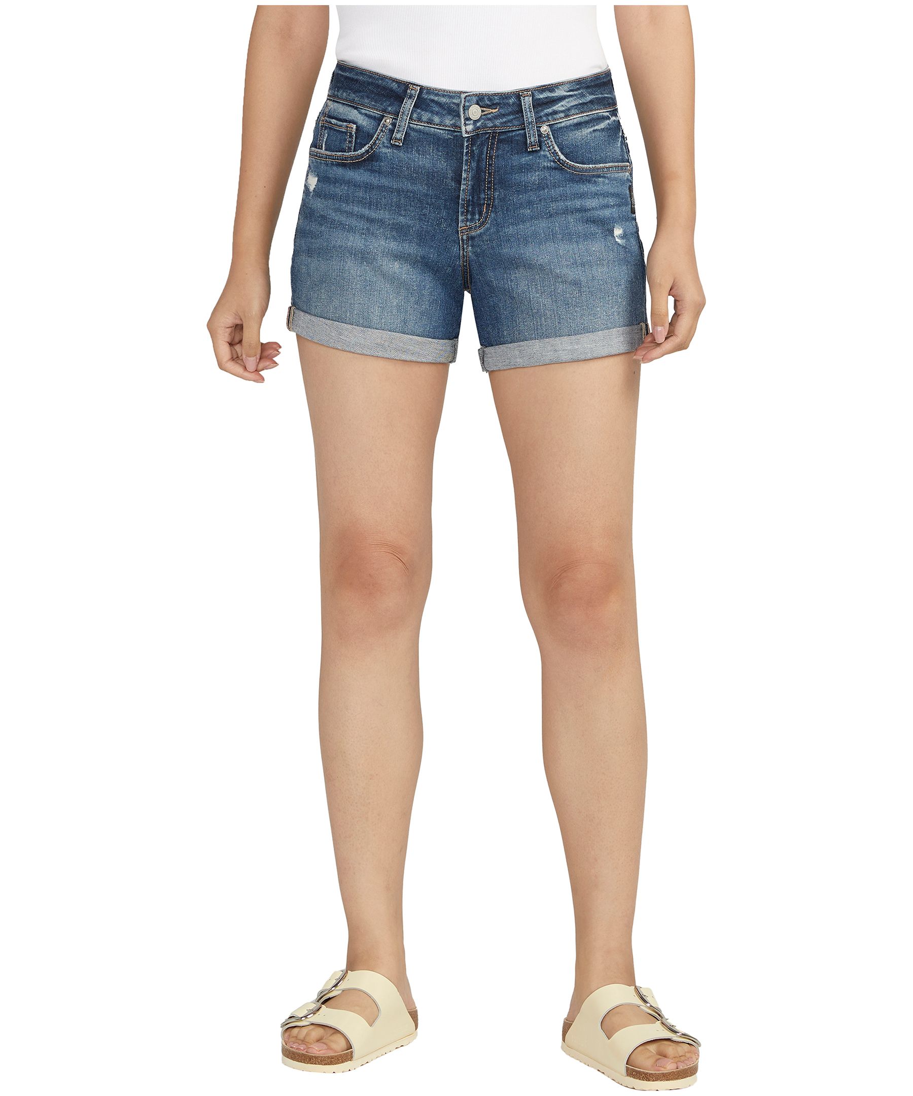 Short à taille mi-basse qui épouse les courbes pour femmes, Suki, Silver