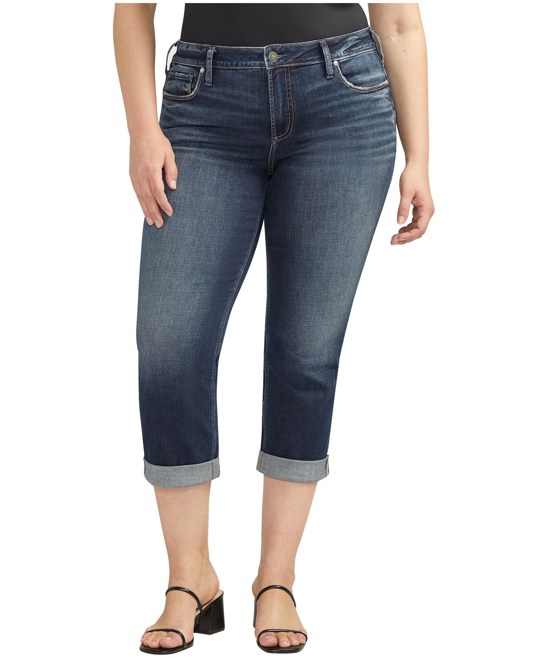 Silver Women's Suki Mid-Rise Stretch Denim Capri Jeans