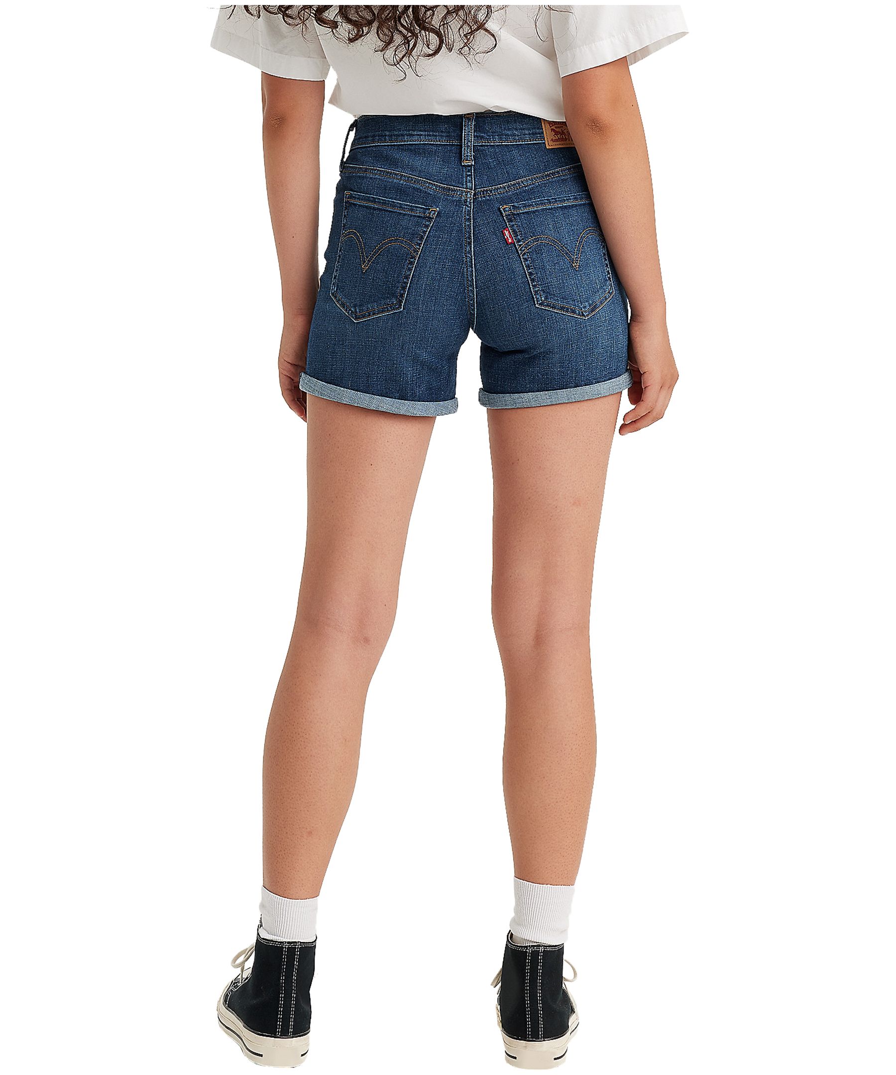 Short en jean mi-long à taille mi-basse et à coupe étroite pour femmes, Levi's