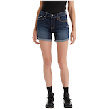 Levi's Women's Slim Fit Mid Length Denim Shorts Front_Flat