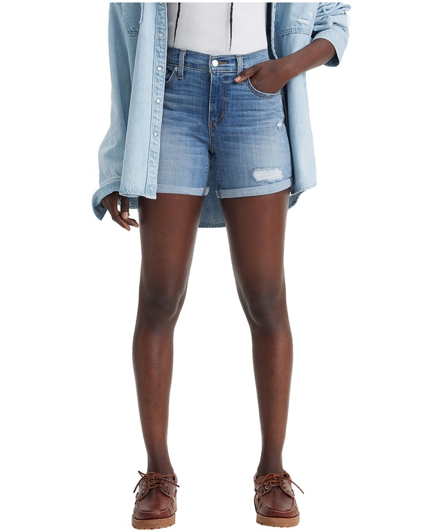 Levi's Women's Slim Fit Mid Length Denim Shorts