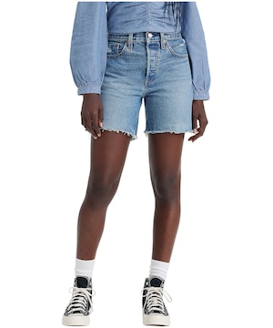Levi's Women's 501 Originals High Rise Mid Length Jeans Shorts