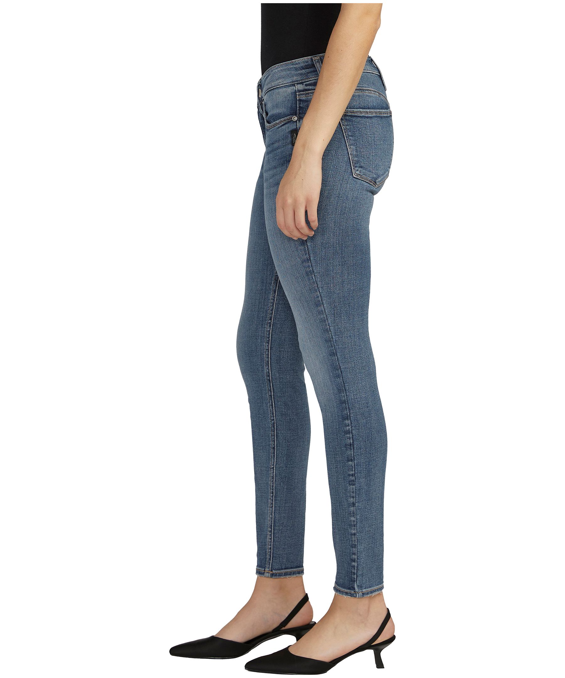 Silver Women's Suki Mid Rise Curvy Fit Skinny Jeans