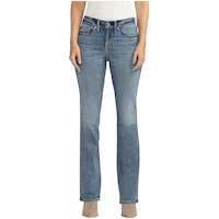 Silver Women's Suki Mid Rise Curvy Fit Slim Leg Bootcut Jeans Front_Flat