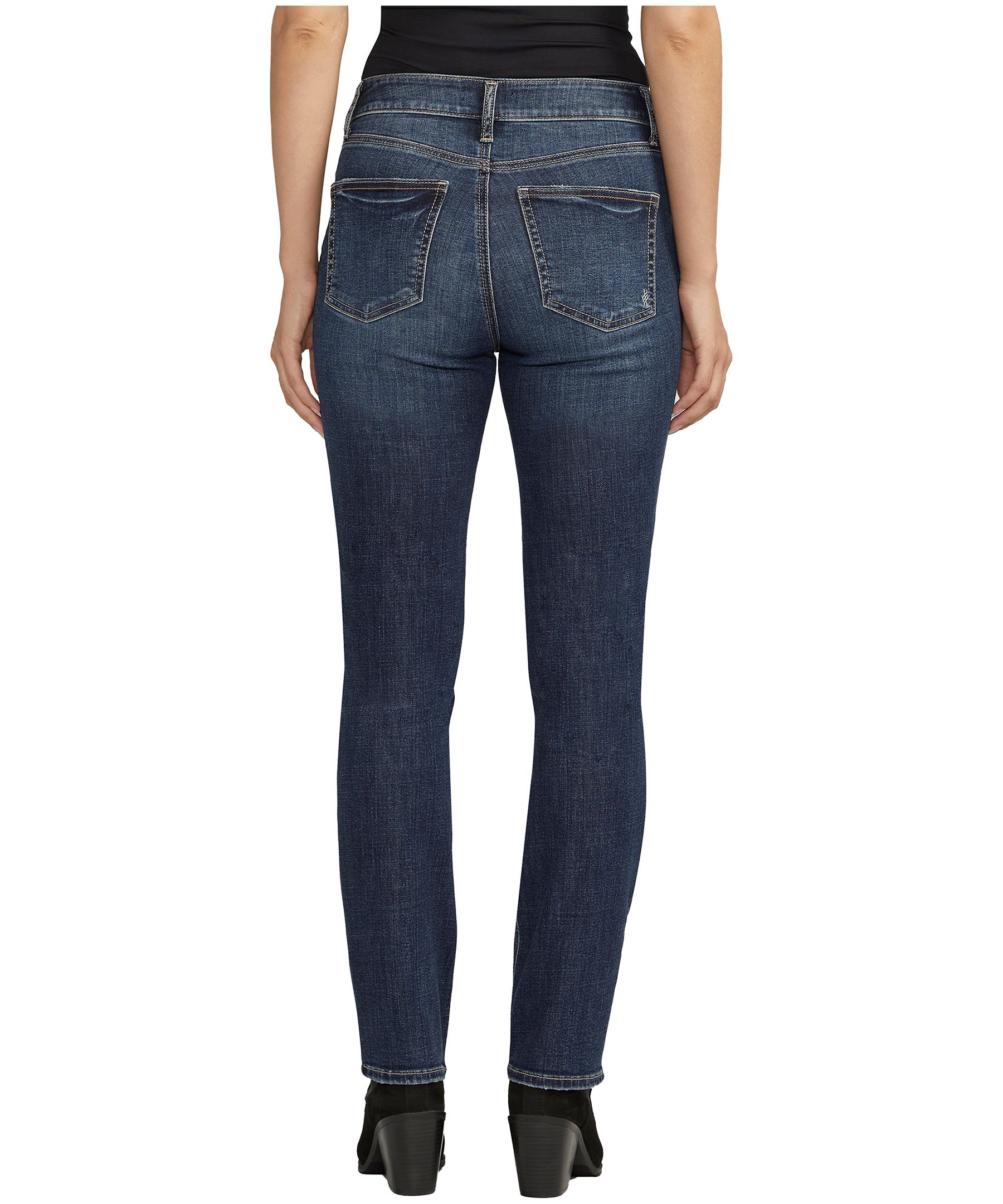 Silver Women's Avery High Rise Curvy Fit Straight Leg Jeans