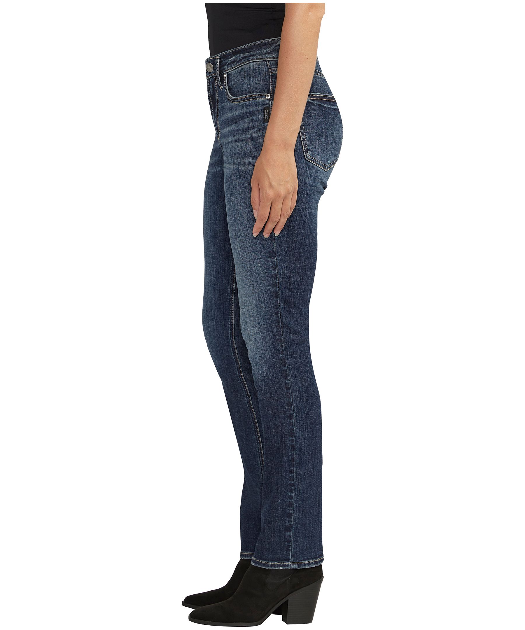 Silver Women's Avery High Rise Curvy Fit Straight Leg Jeans