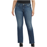 Silver Women's Elyse Mid Rise Curvy Fit Slim Leg Bootcut Jeans Front_Flat