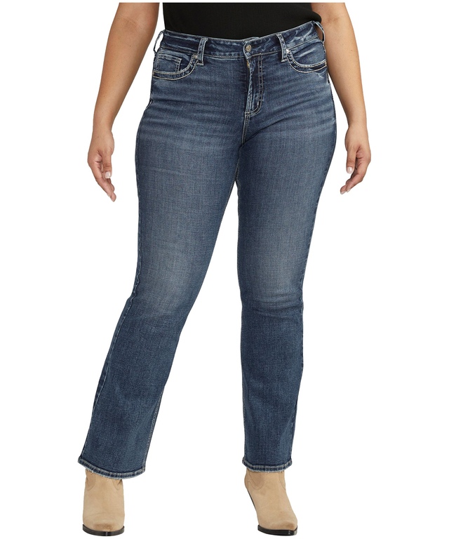 Silver Women's Suki Mid Rise Curvy Fit Bootcut Jeans