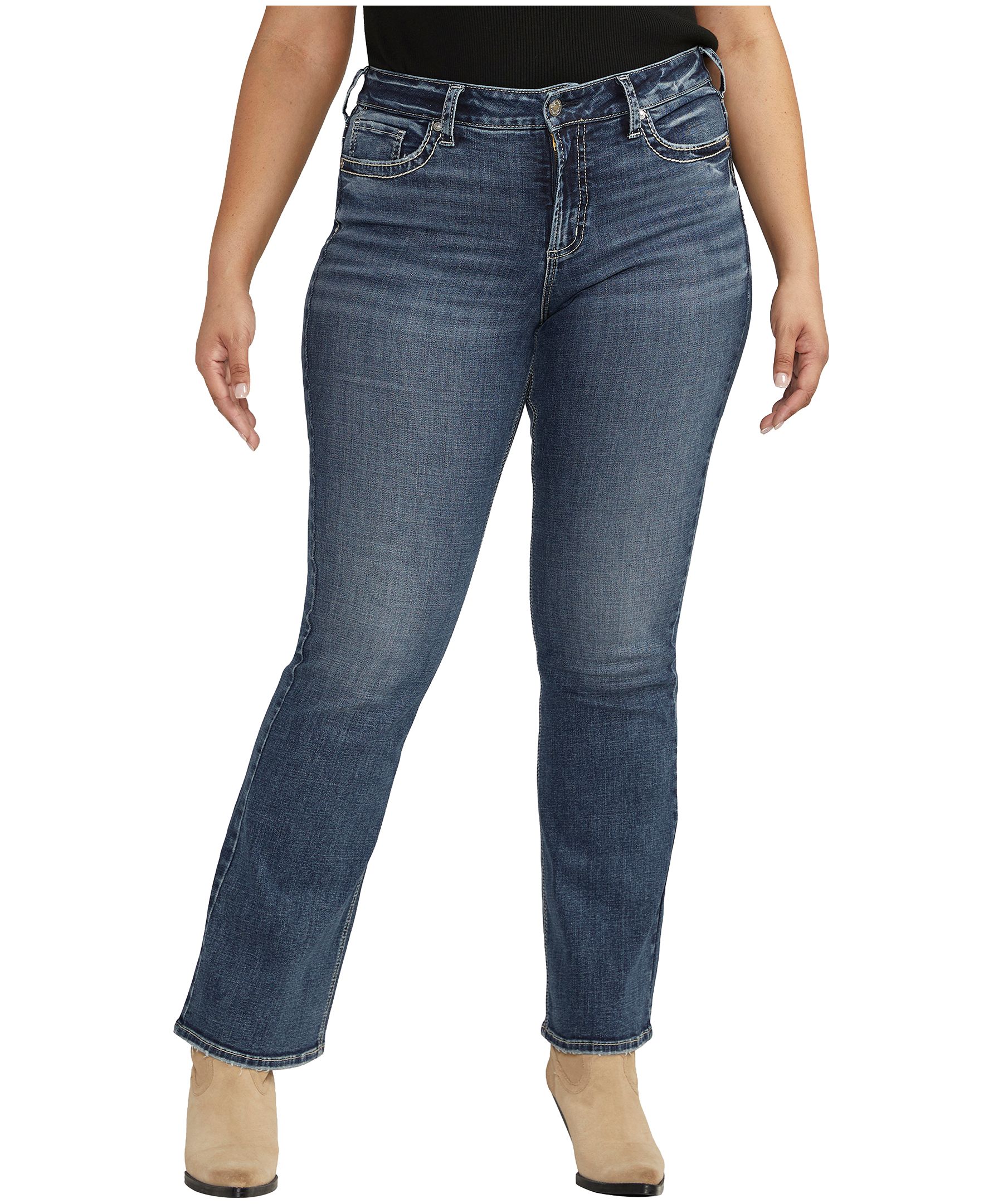 Silver Jeans Co.® Suki Curvy Mid Rise Slim Boot Jean