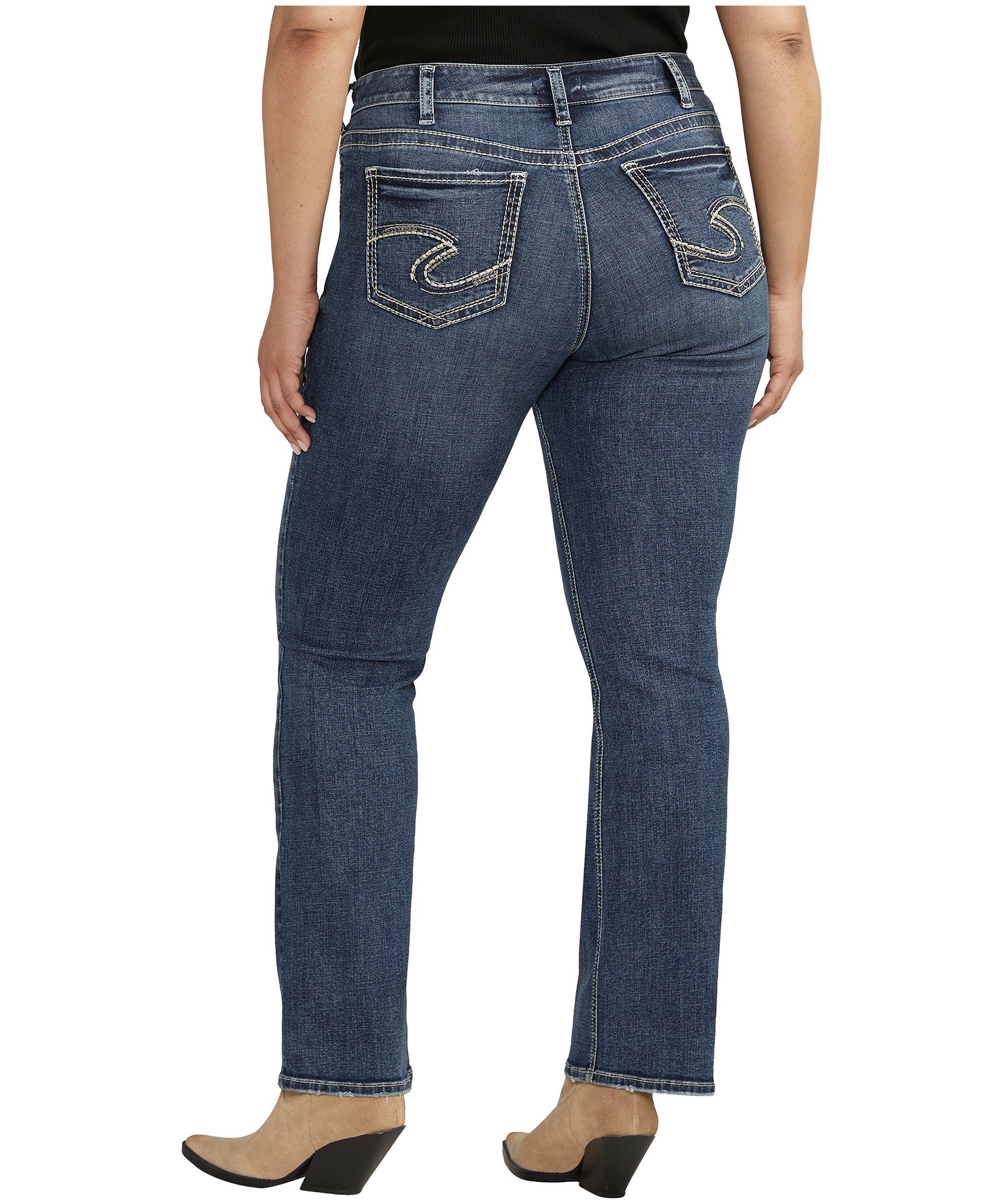 Silver Women's Suki Mid Rise Curvy Fit Bootcut Jeans