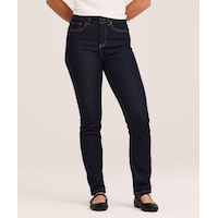 Jean à jambe droite et à taille haute pour femmes, Denver Hayes Front_Flat