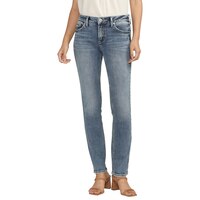 Silver Women's Elyse Comfort Fit Straight Jeans Front_Flat
