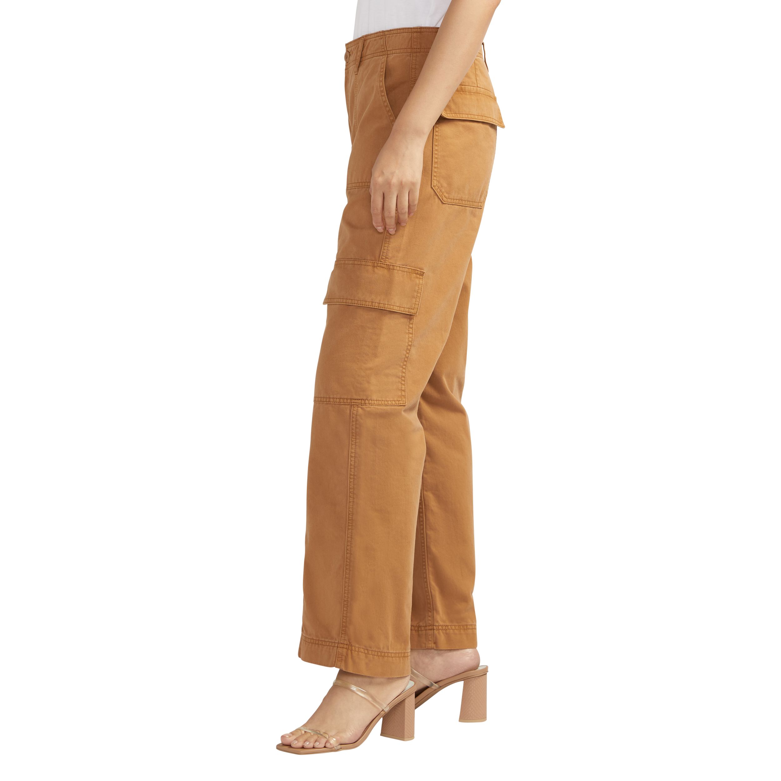 Silver Women's Wide Leg Cargo Pants