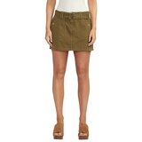 Silver Women's Belted Cargo Skirt Front_Flat