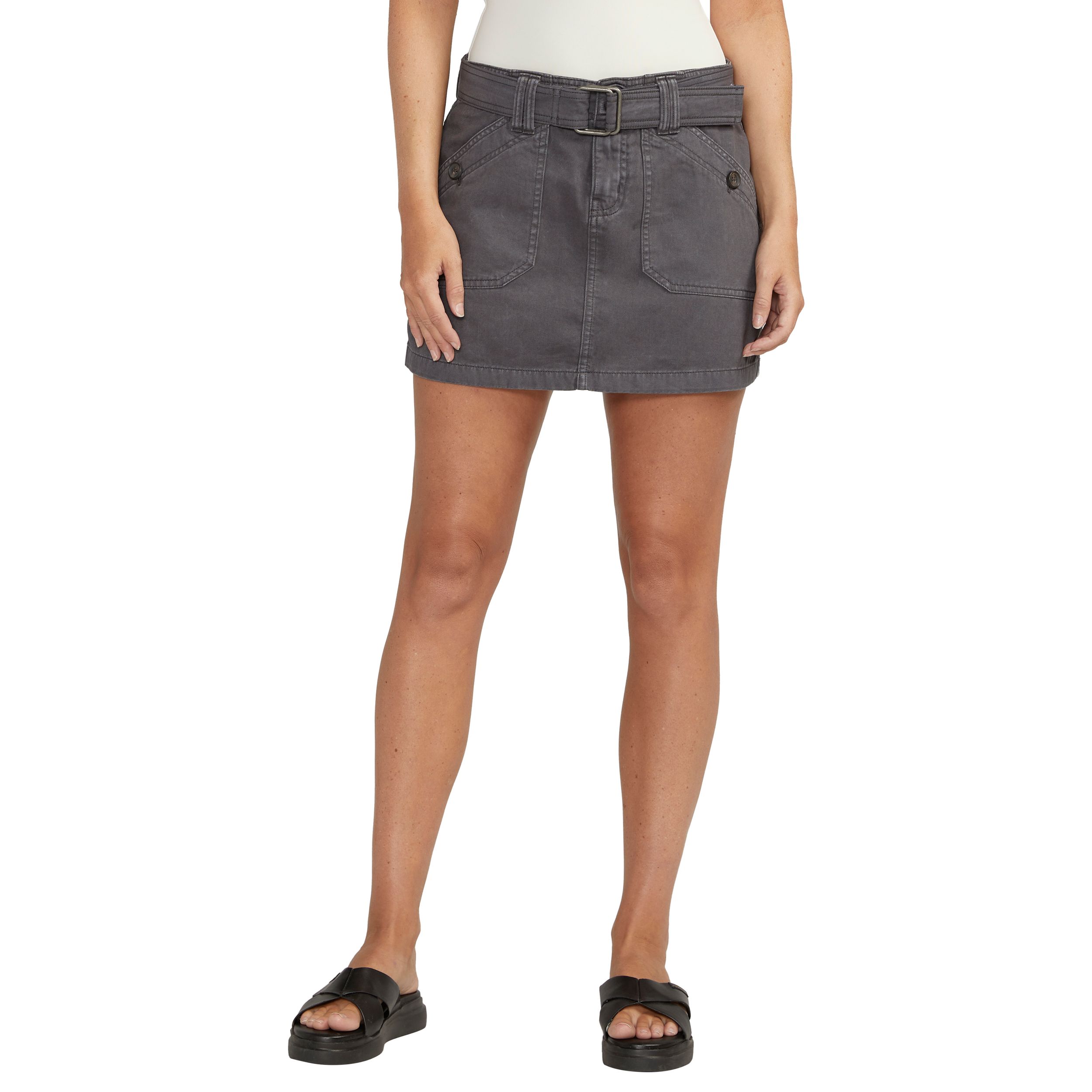 Silver Women's Belted Cargo Skirt | Marks