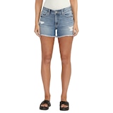 Silver Women's Suki Mid-Rise Curvy Fit Shorts Front_Flat