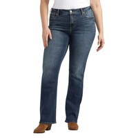 Silver Women's Elyse Mid Comfort Slim Bootcut Jeans Front_Flat