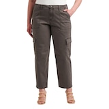 Silver Women's Suki Curvy Straight Pants Front_Flat