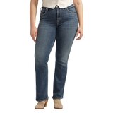 Silver Women's Avery High Curvy Slim Bootcut Jeans Front_Flat