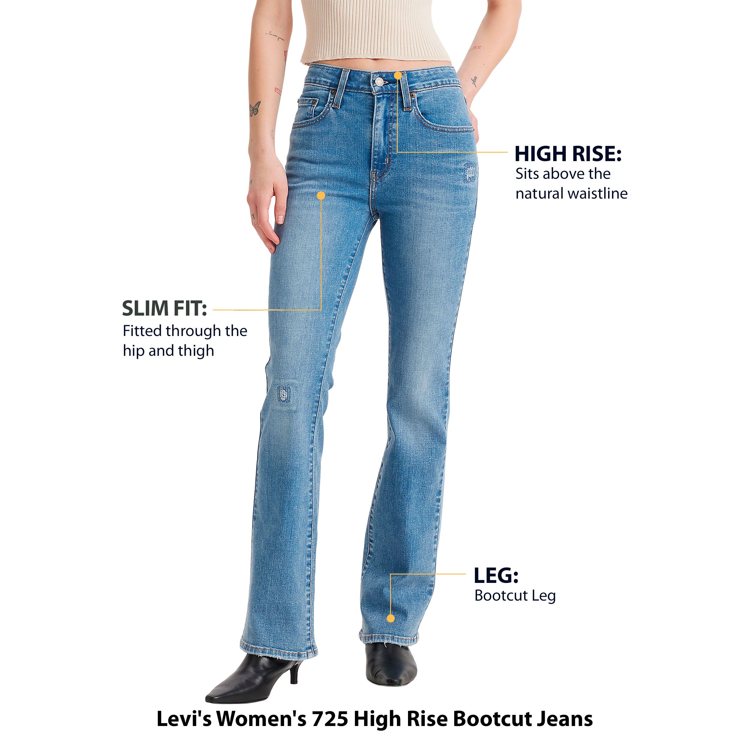 Levi's Women's 725 High Rise Bootcut Total Freedom Jeans
