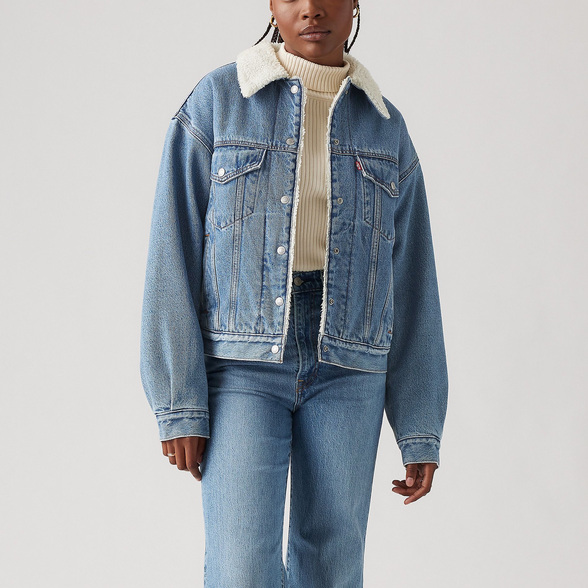 Veste camionneur des années&nbsp;90 doublée en sherpa pour femmes, Levi's
