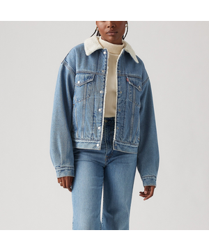 Veste camionneur des années&nbsp;90 doublée en sherpa pour femmes, Levi's