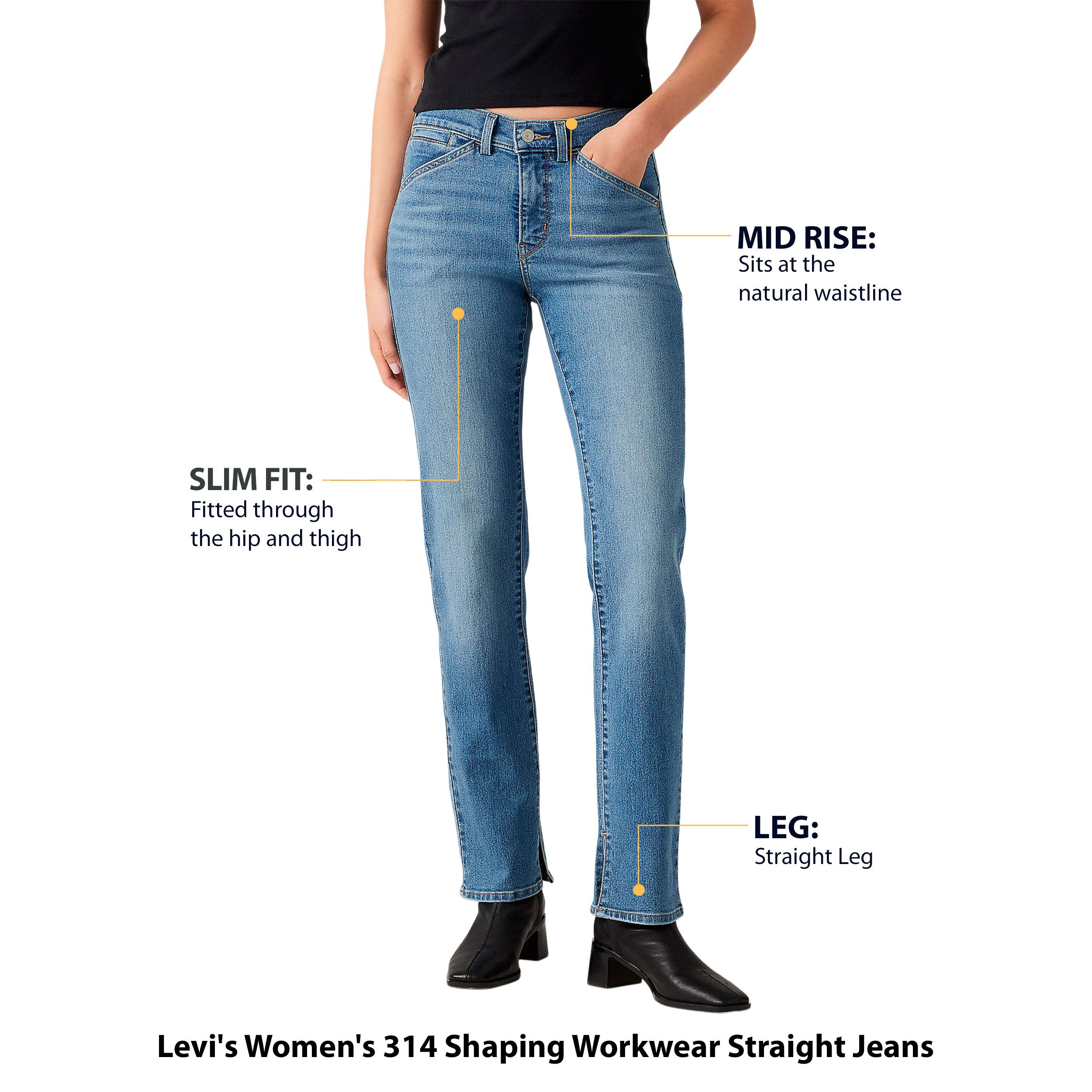 Levi's Women's 314 Shaping Workwear Straight Jeans