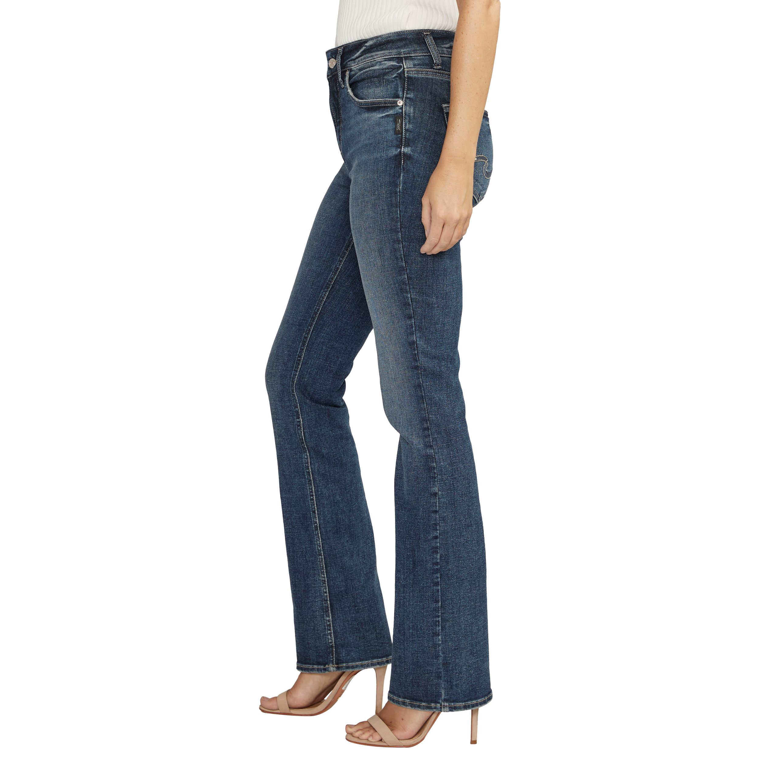 Jean semi-évasé étroit pour femmes, Avery, Silver