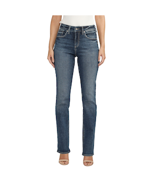 Jean semi-évasé étroit pour femmes, Avery, Silver