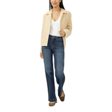 Jean à jambe pantalon pour femmes, Avery, Silver Front_Flat