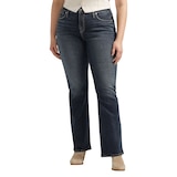 Jean semi-évasé pour femmes, Suki, Silver Front_Flat