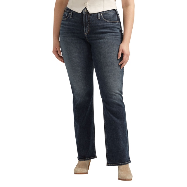 Jean semi-évasé pour femmes, Suki, Silver