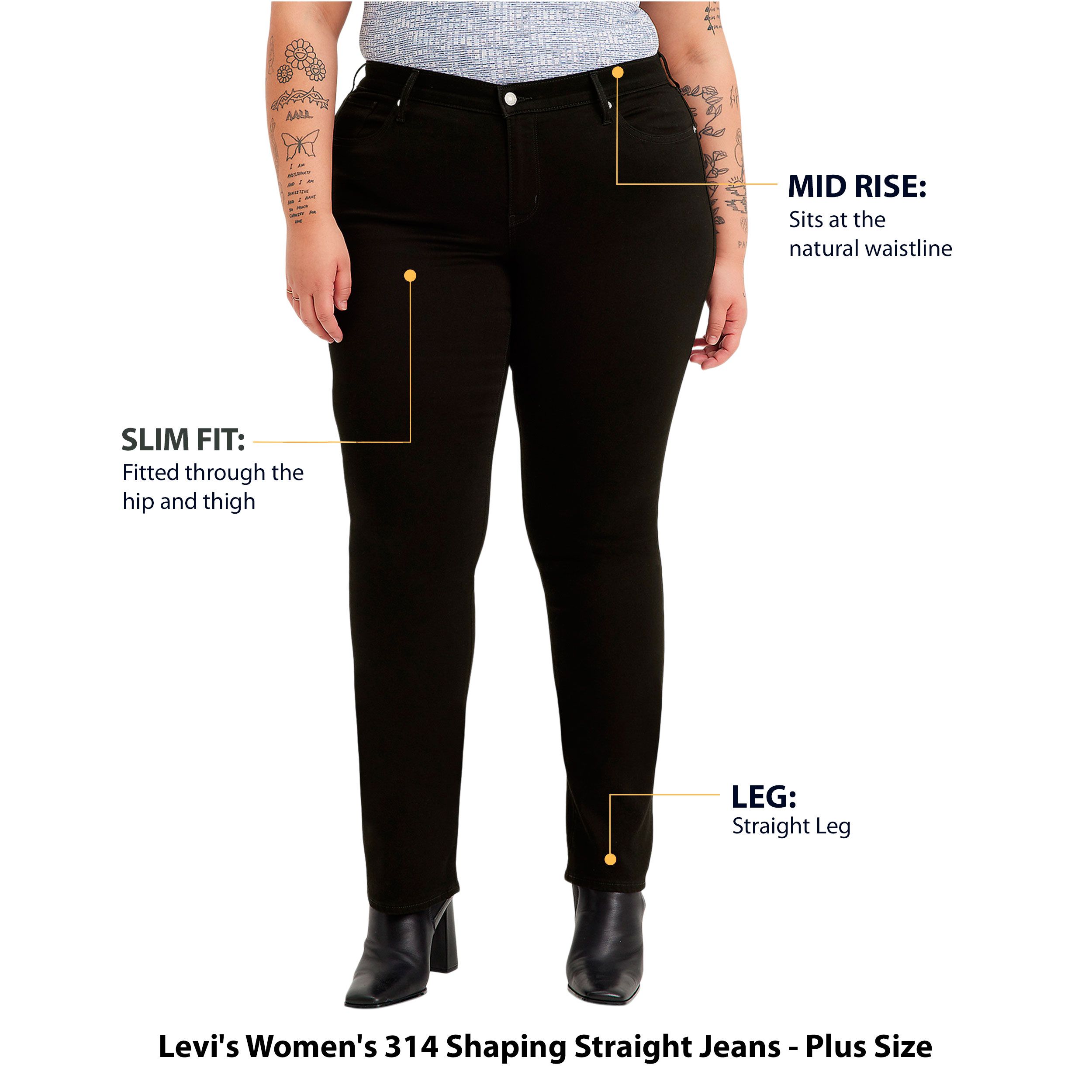 Levi's Women's 314 Shaping Straight Soft Jeans - Plus Size