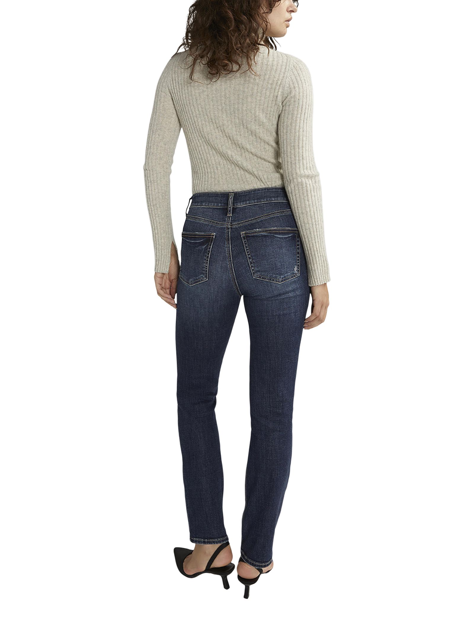 Silver Women's Avery High Rise Curvy Fit Straight Leg Jeans