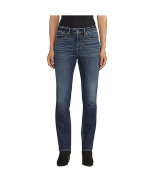 Silver Women's Avery High Rise Curvy Fit Straight Leg Jeans