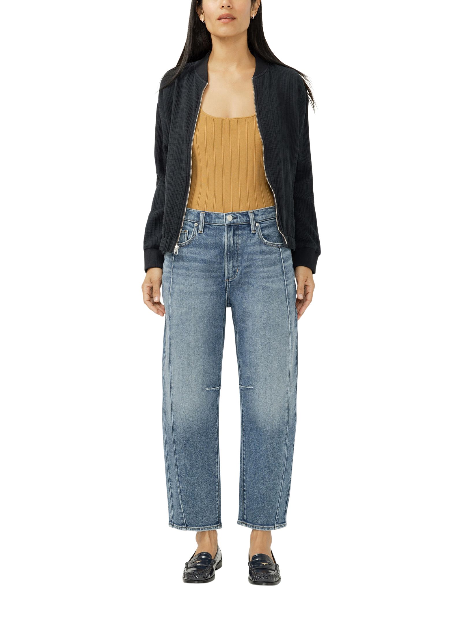 Silver Women's Barrel Leg Jeans