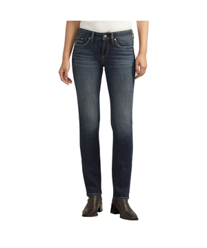 Silver Woman's Britt Low Rise Straight Leg Luxe Stretch Jeans