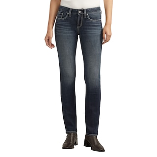 Silver Les femmes Britt Jeans stretch à jambes droites à basse hausse