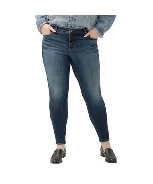 Silver Woman's Elyse Mid Rise Skinny Leg Jeans