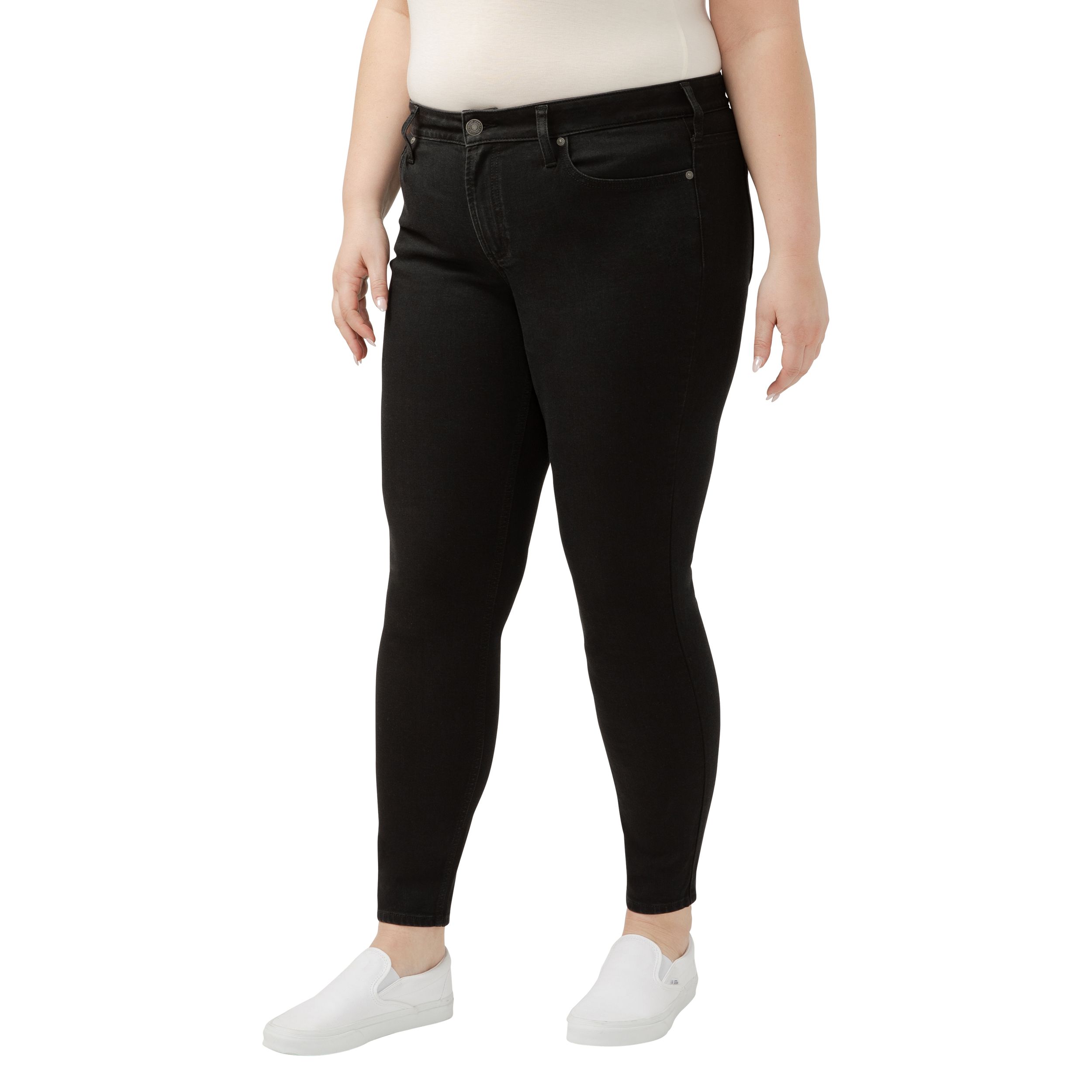 Silver Women's Suki Mid Rise Skinny Leg Luxe Stretch Jeans - Plus Size