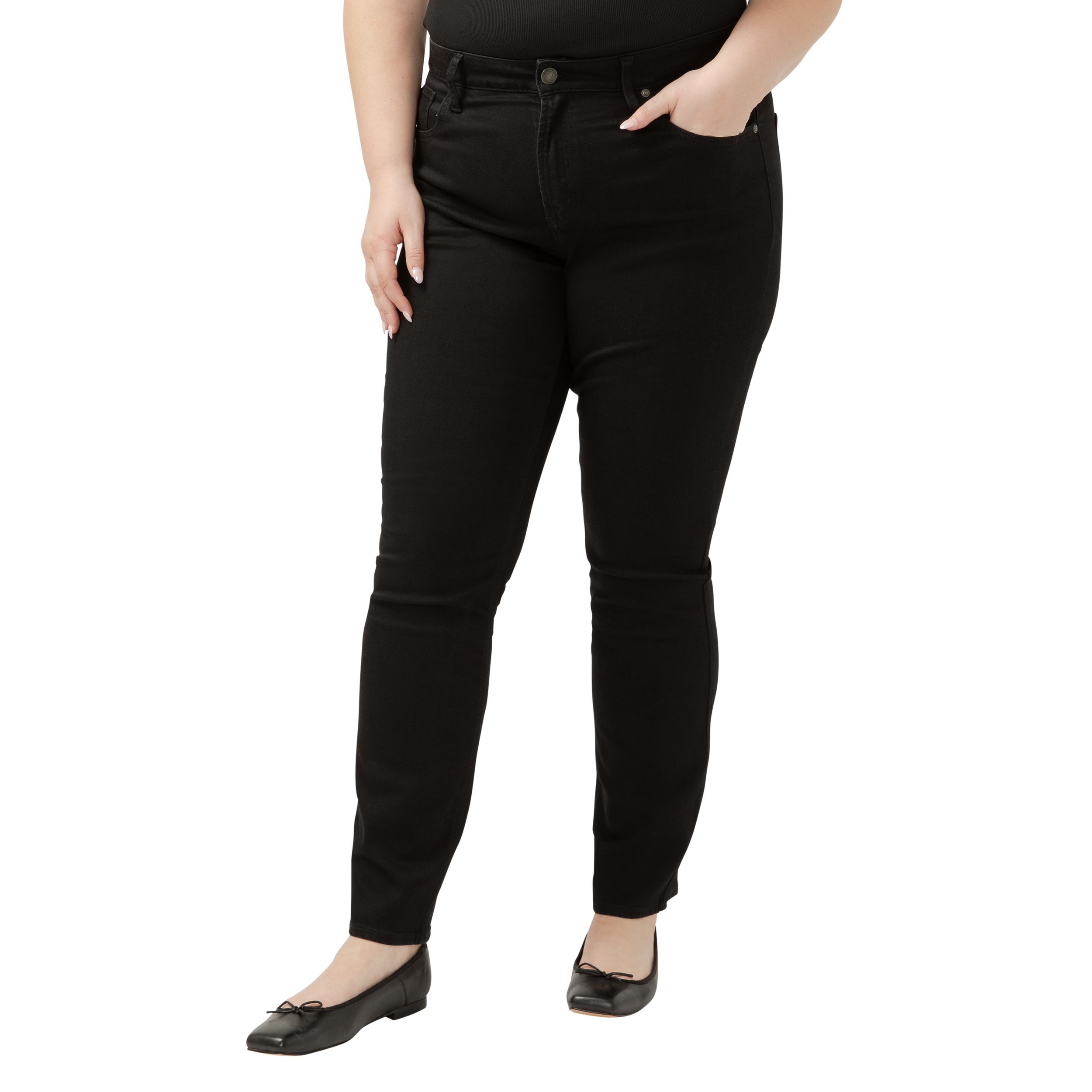 Jean à jambe droite pour femmes, Avery, Silver, taille plus