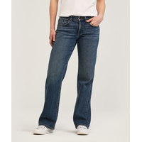 Jean ample à jambe droite et à taille mi-basse pour femmes, Denver Hayes Front_Flat