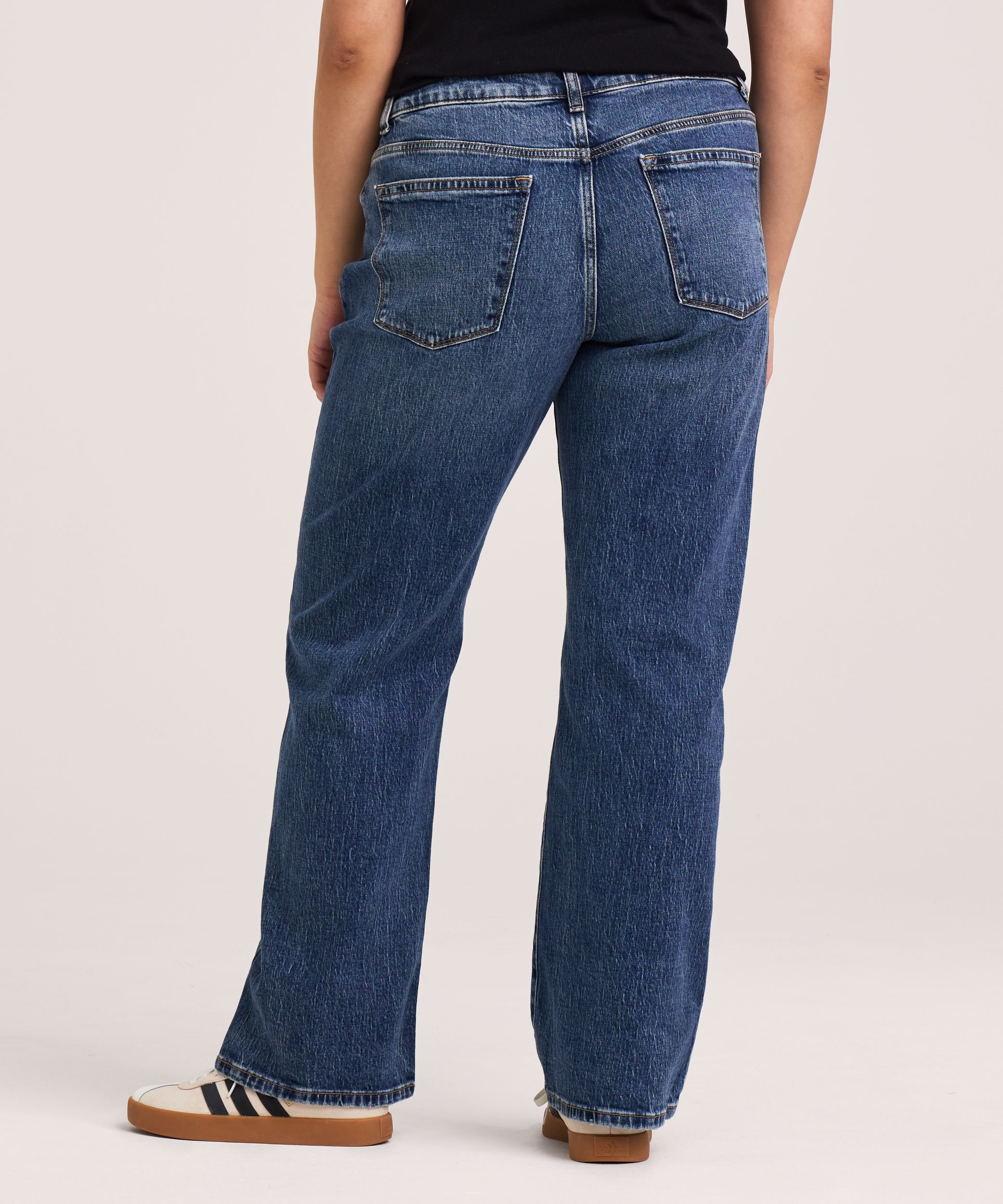 Denver Hayes Women's Mid Rise Loose Straight Jeans